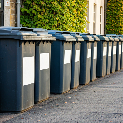 Clean municipal recycling bins